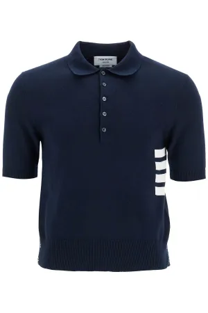 4-Bar Knit Polo Top