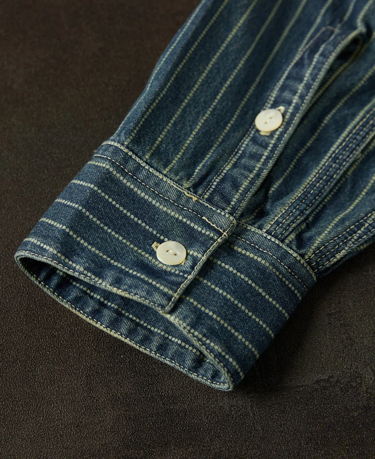 9 oz Wabash Striped Indigo Work Shirt