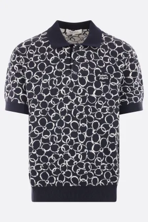 Abstract Daisy Jacquard Polo Shirt
