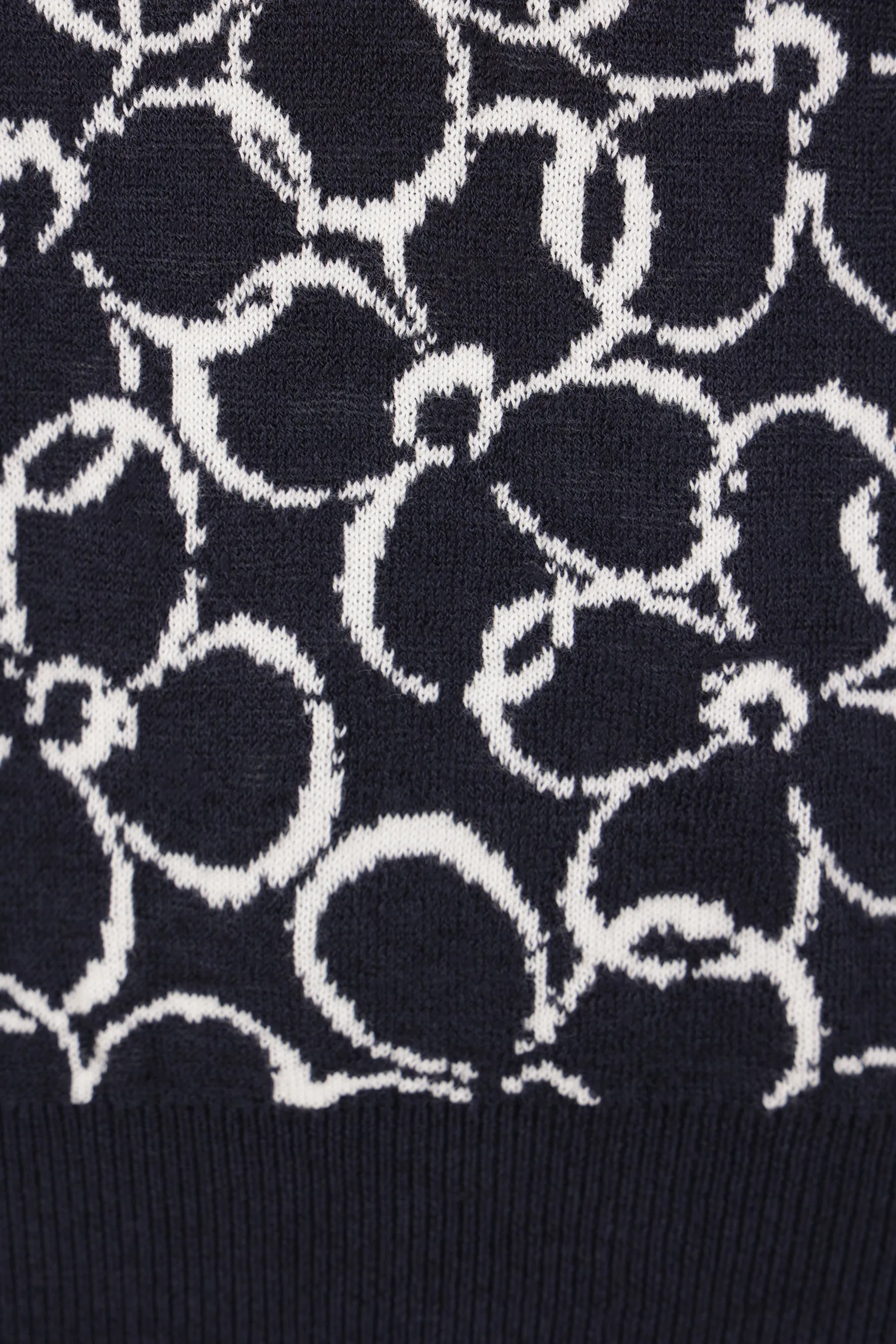 Abstract Daisy Jacquard Polo Shirt