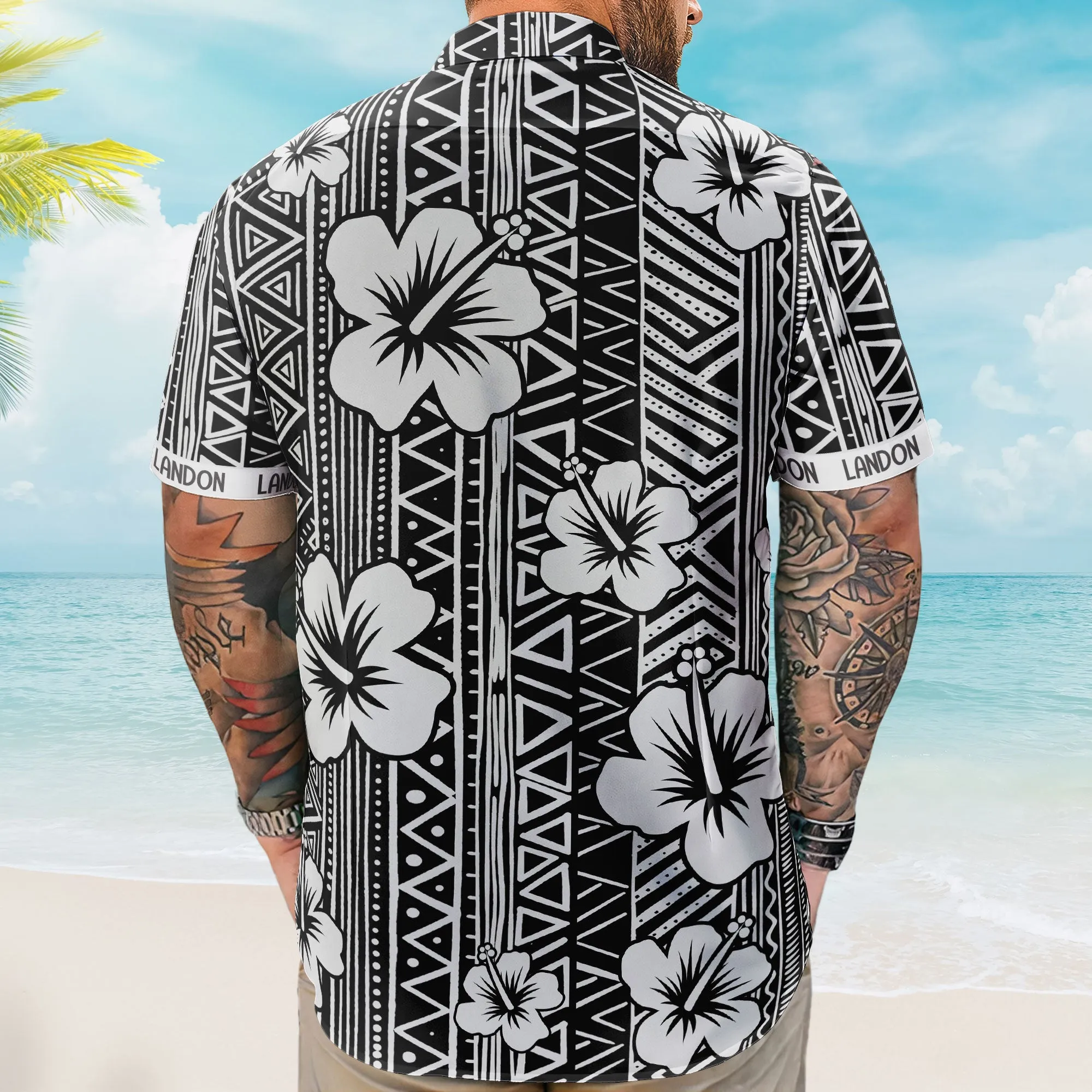 Aloha Vintage Hibiscus Tropical Pattern Gift For Men Family - Custom Hawaiian Shirts