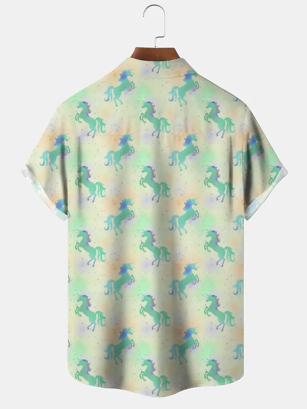 Alohadaddy Animal Horse Pocket Casual Short Sleeve Shirt