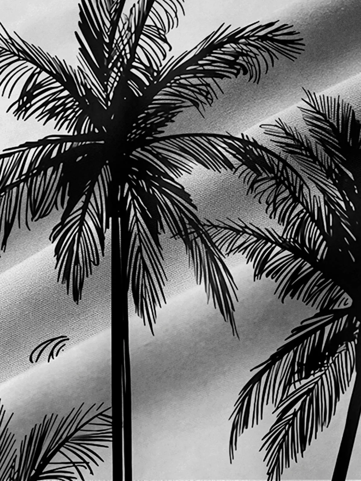Alohadaddy Hawaiian Grey Coconut Tree Print Chest Bag Holiday Shirt Plus Hawaiian Shirt