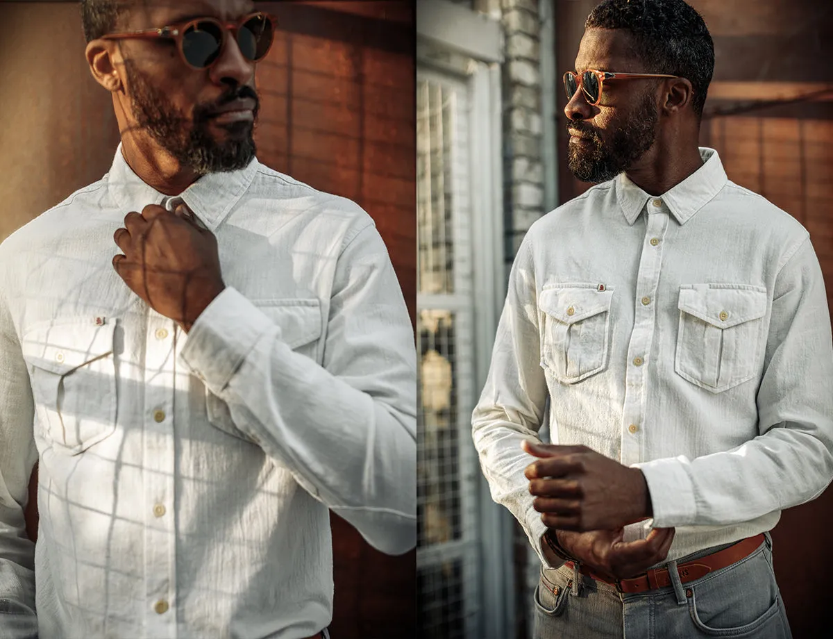 &SONS Coast Long Sleeve Shirt Off White
