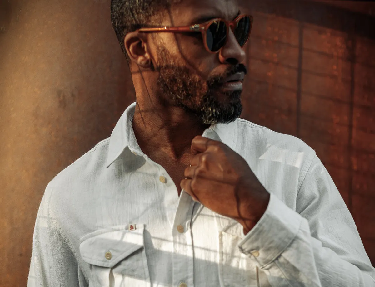 &SONS Coast Long Sleeve Shirt Off White