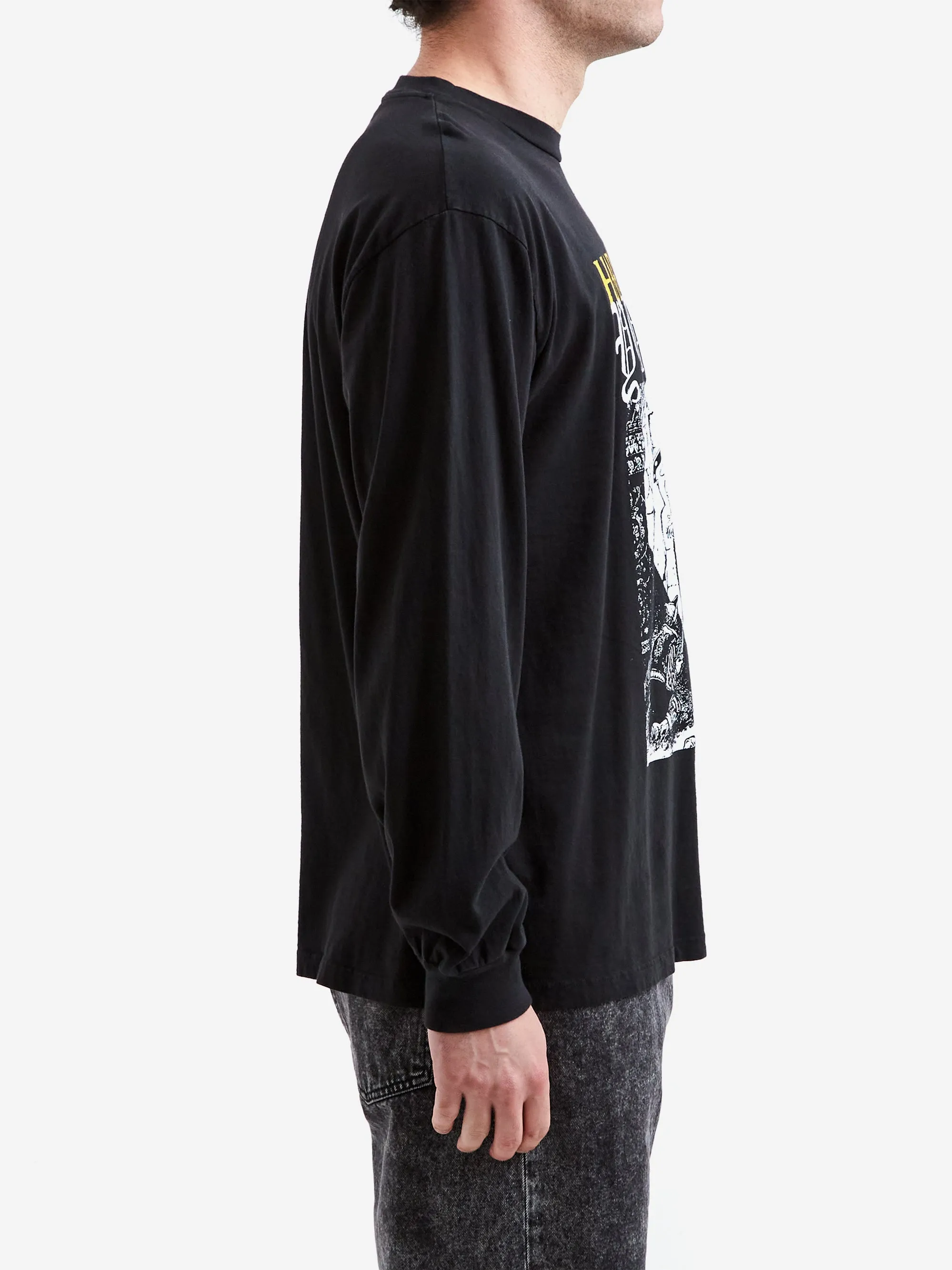 Aries Aged Hardcore Youth Long Sleeve T-Shirt - Black