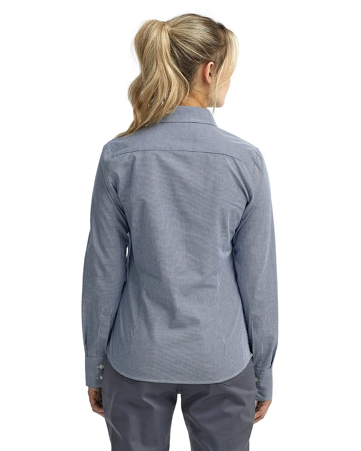 Artisan Collection by Reprime RP320 Ladies' Microcheck Gingham Long-Sleeve Cotton Shirt