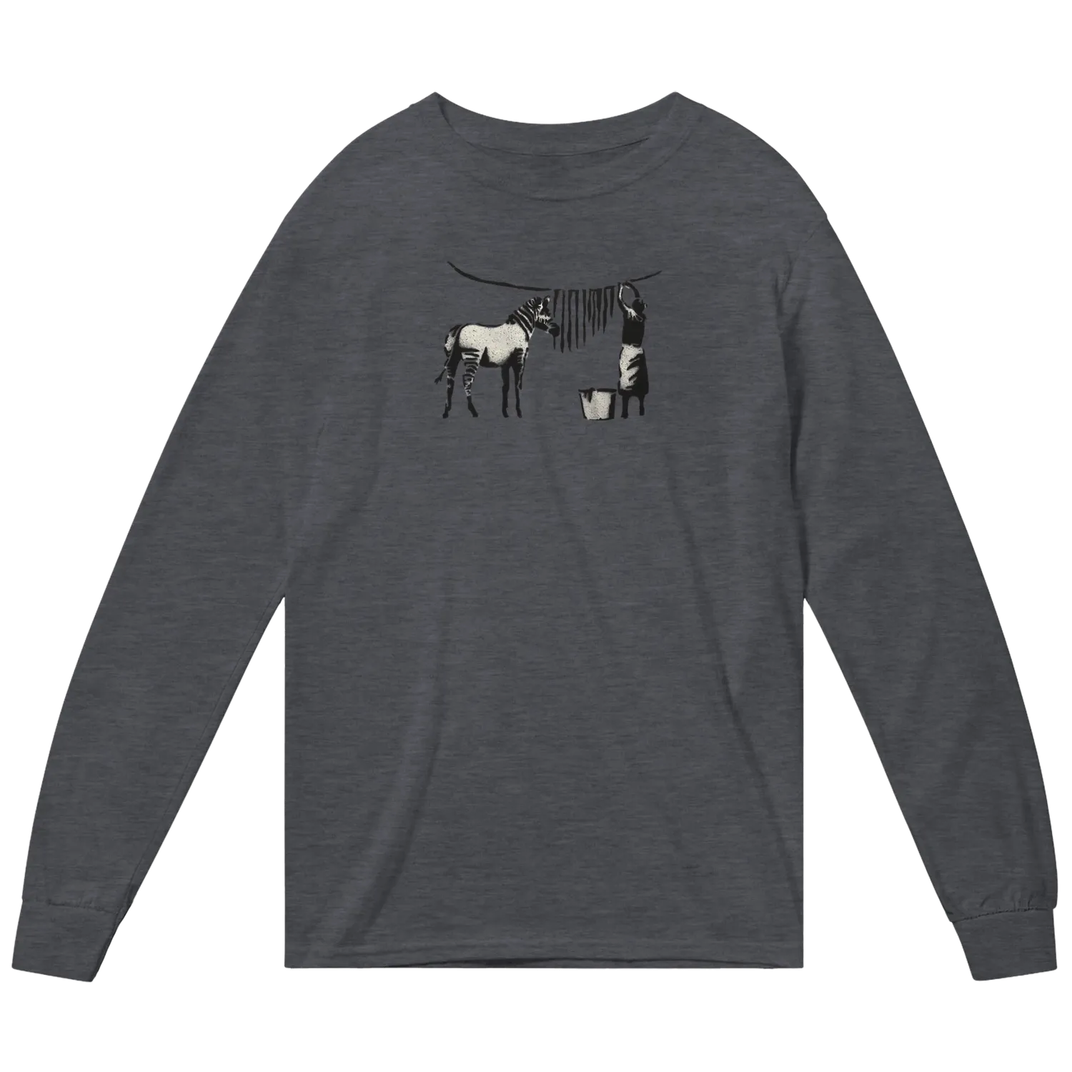 Banksy Zebra Stripes Artwork Long Sleeve Shirt