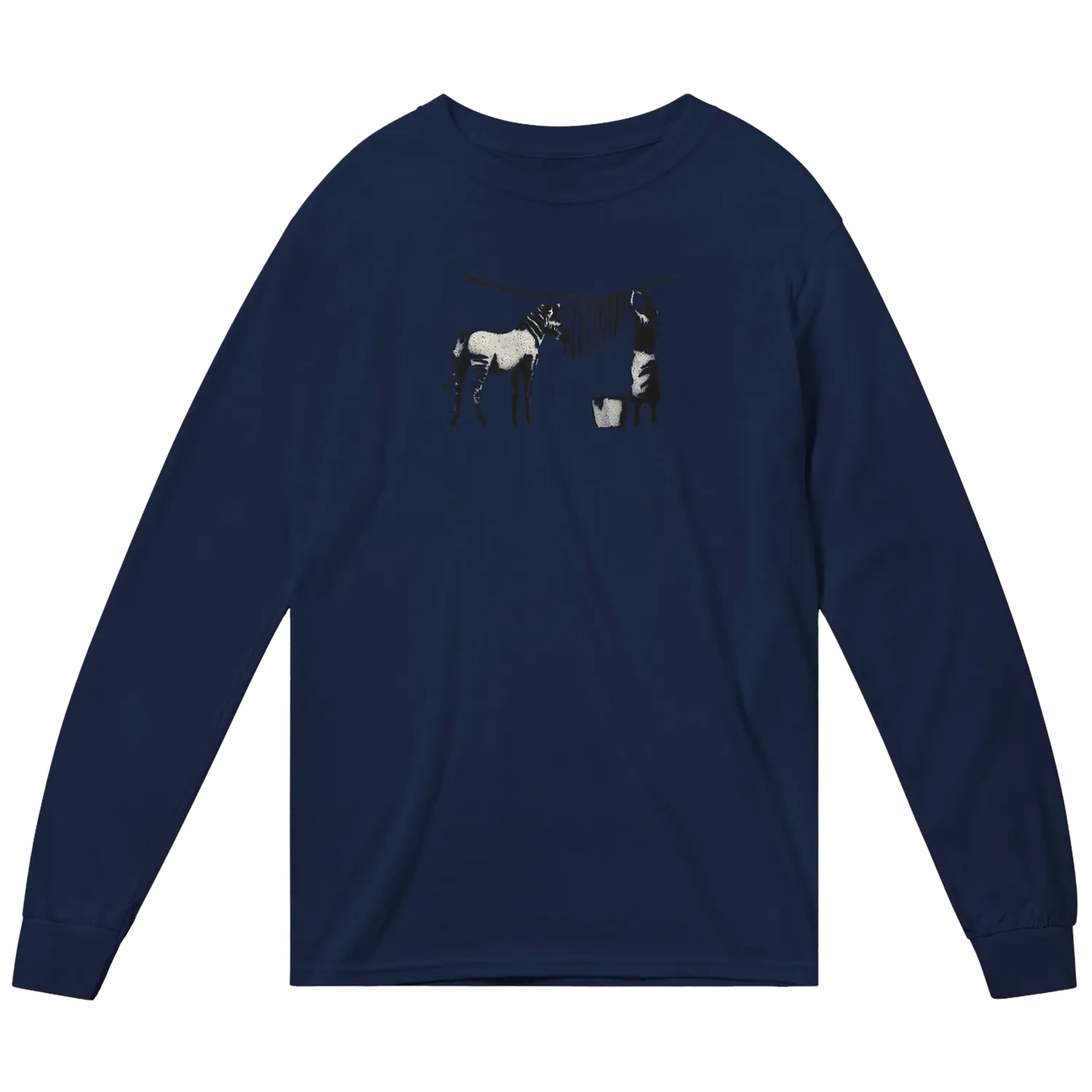 Banksy Zebra Stripes Artwork Long Sleeve Shirt