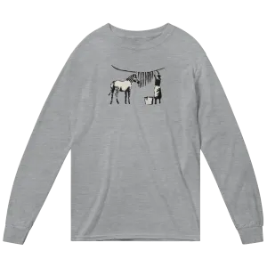 Banksy Zebra Stripes Artwork Long Sleeve Shirt