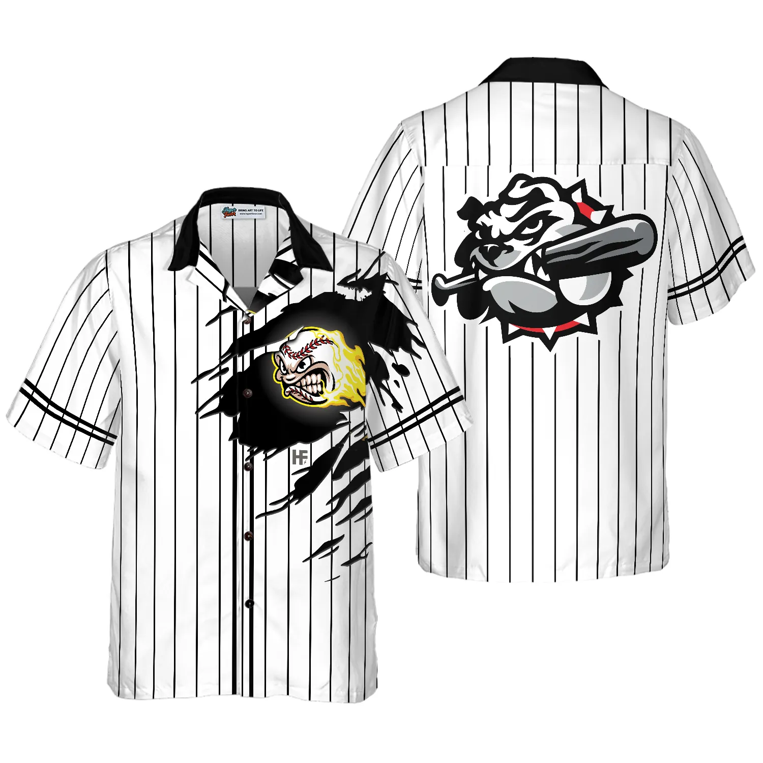 Baseball Fireball Hawaiian Shirt