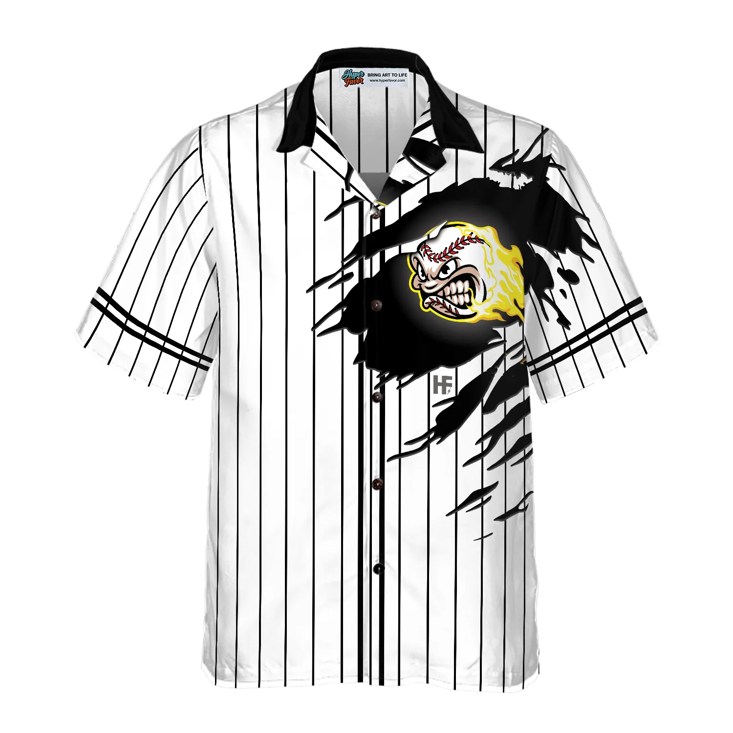 Baseball Fireball Hawaiian Shirt