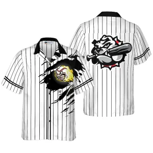 Baseball Fireball Hawaiian Shirt