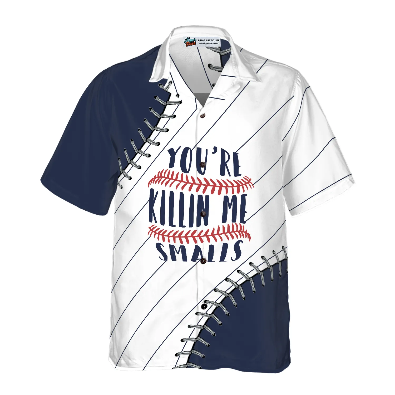 Baseball Lover Navy Blue Hawaiian Shirt