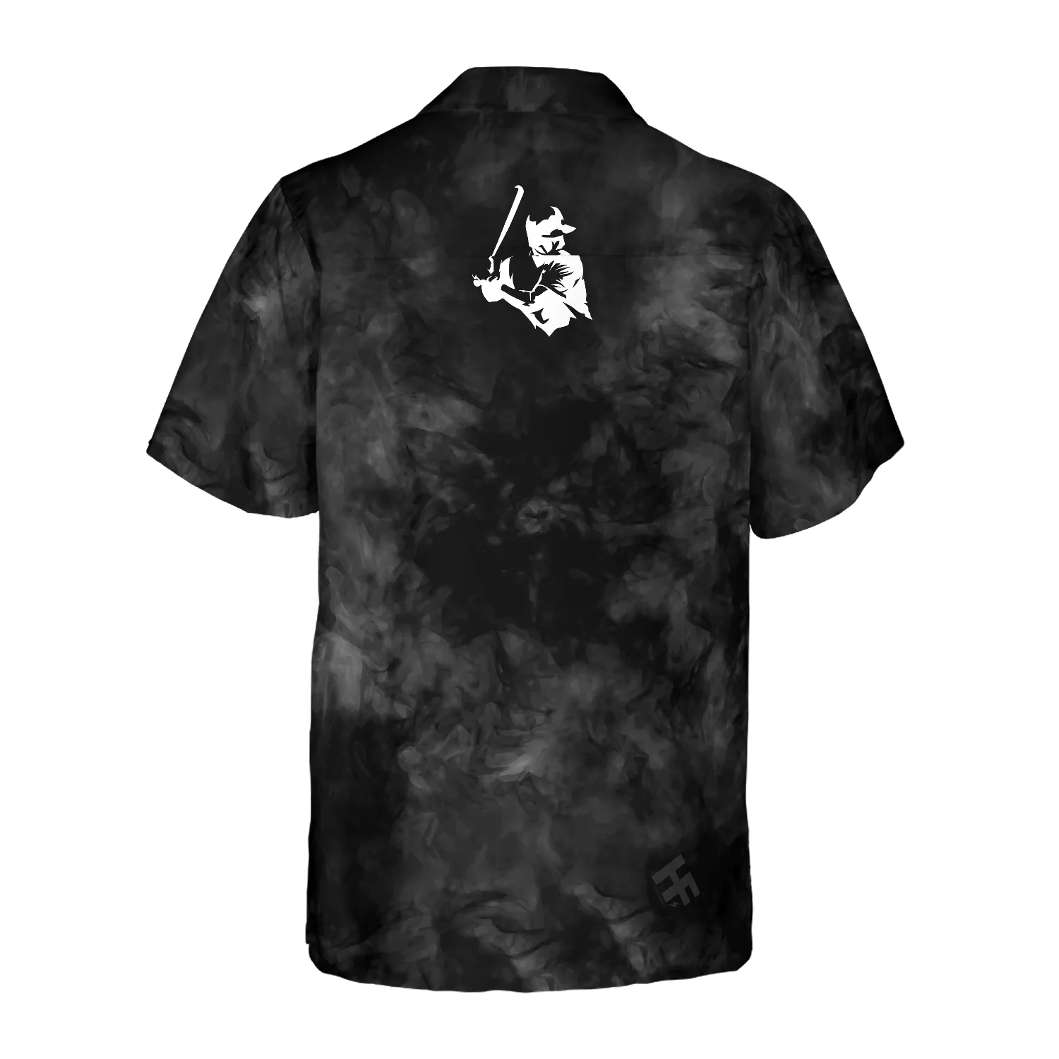 Baseball Player On Smoke Background Hawaiian Shirt