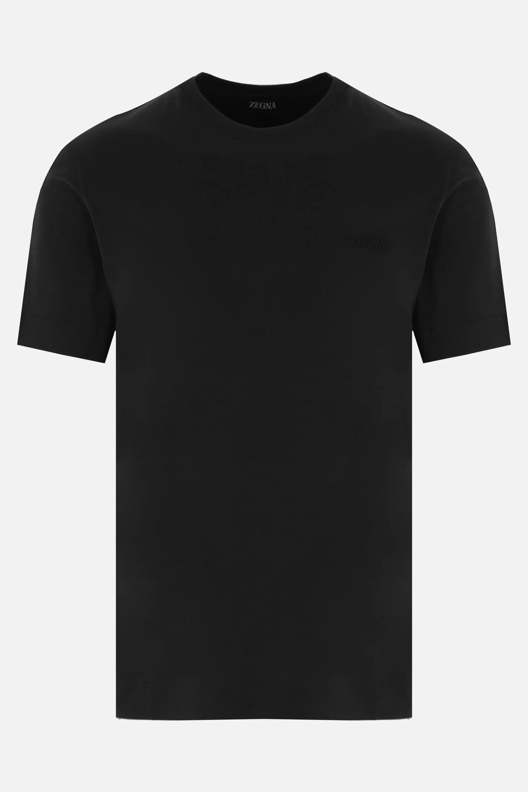 Basic Logo Embroidered Cotton T-Shirt
