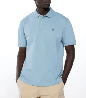 Basic Piqué Polo Shirt Light Blue