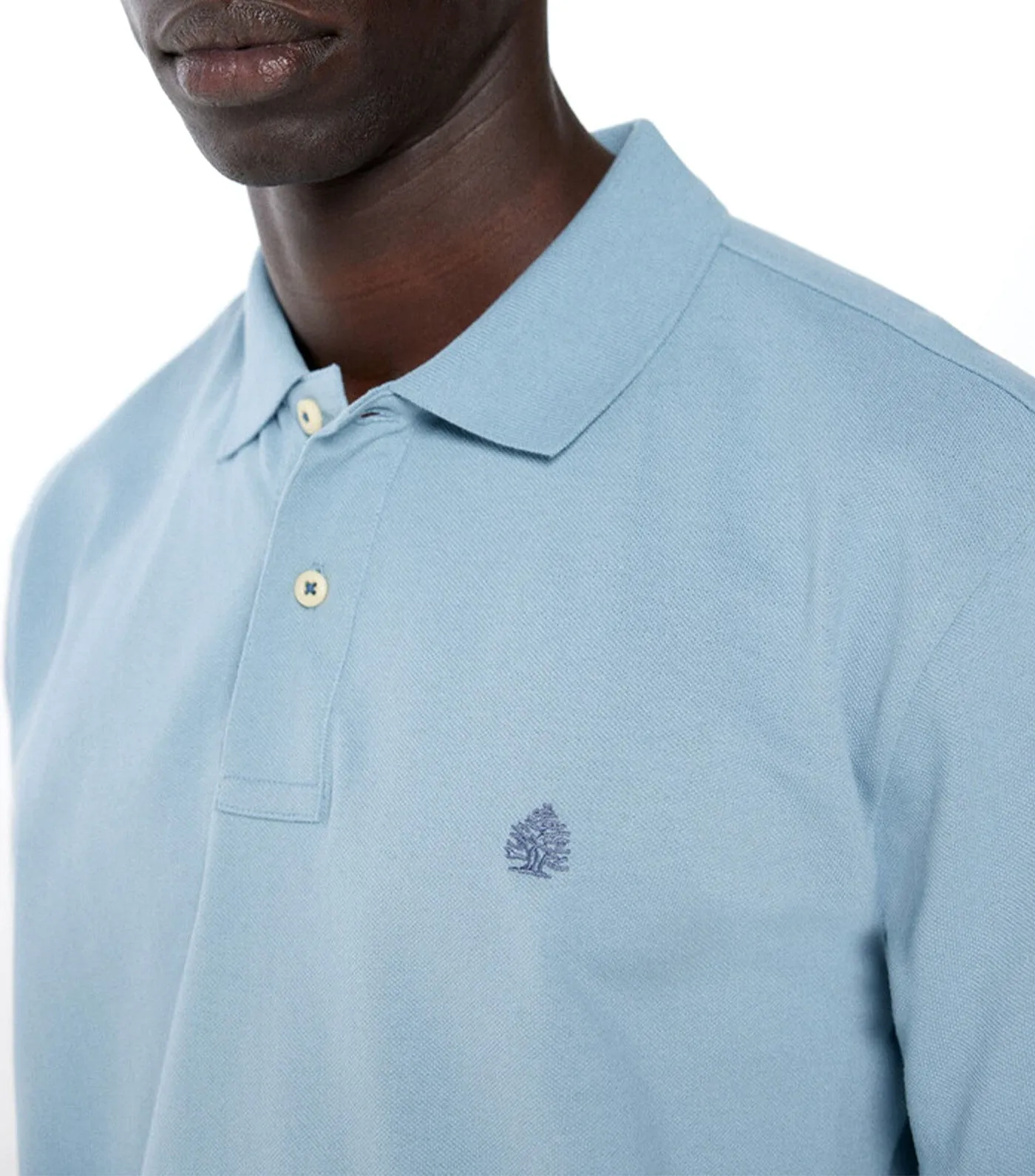 Basic Piqué Polo Shirt Light Blue
