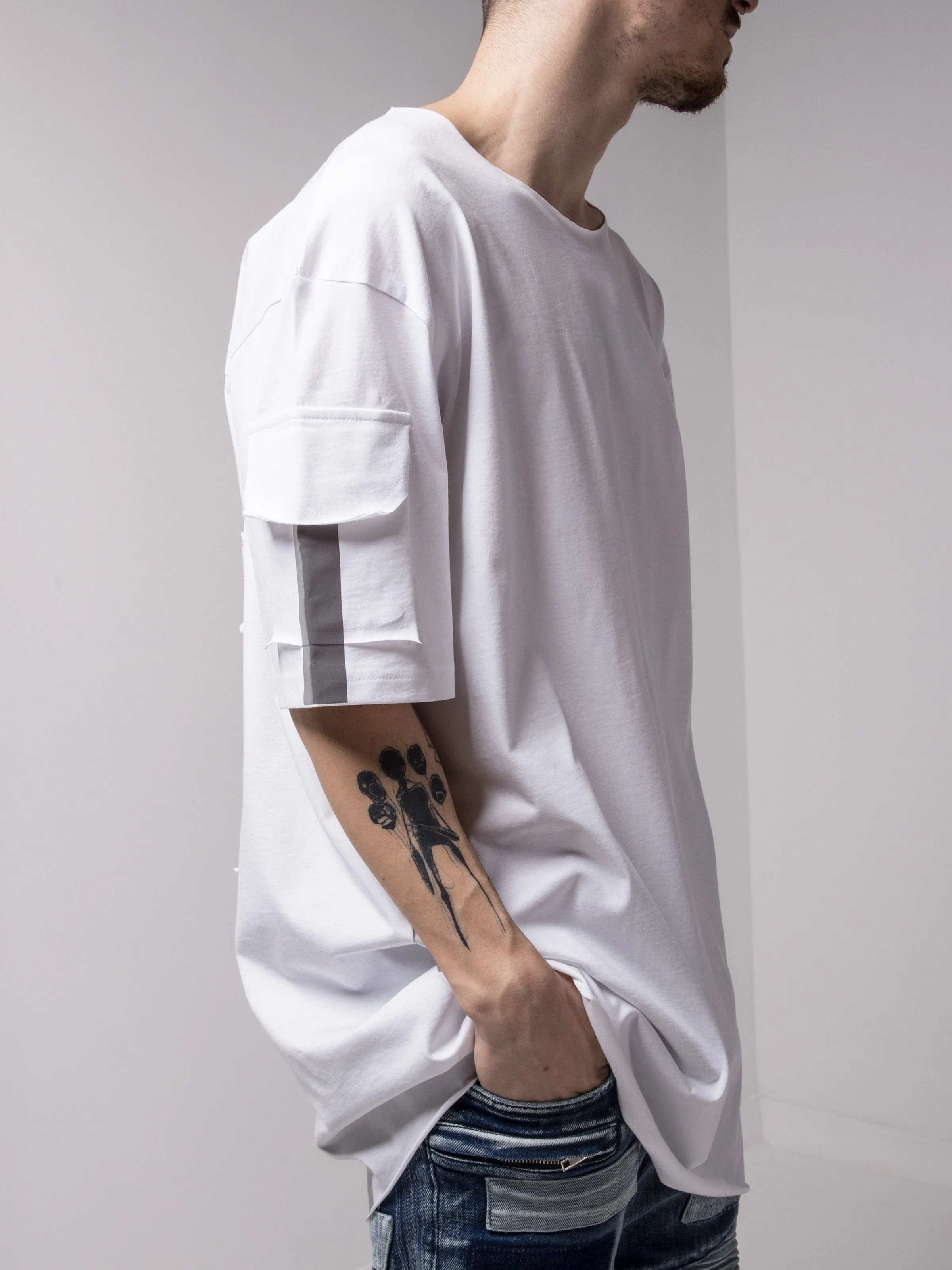 Big Back Pocket T-shirt White