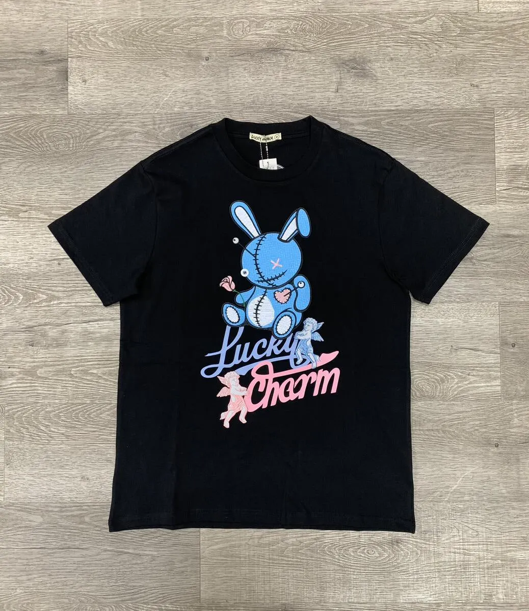 Black Keys "Lucky Charm Angel" Black Oversized Tee (T1072)