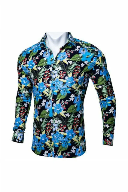 Black Paisley Silk Shirts