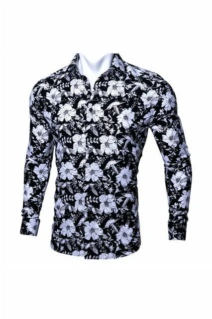 Black Paisley Silk Shirts