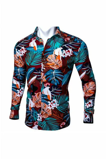 Black Paisley Silk Shirts
