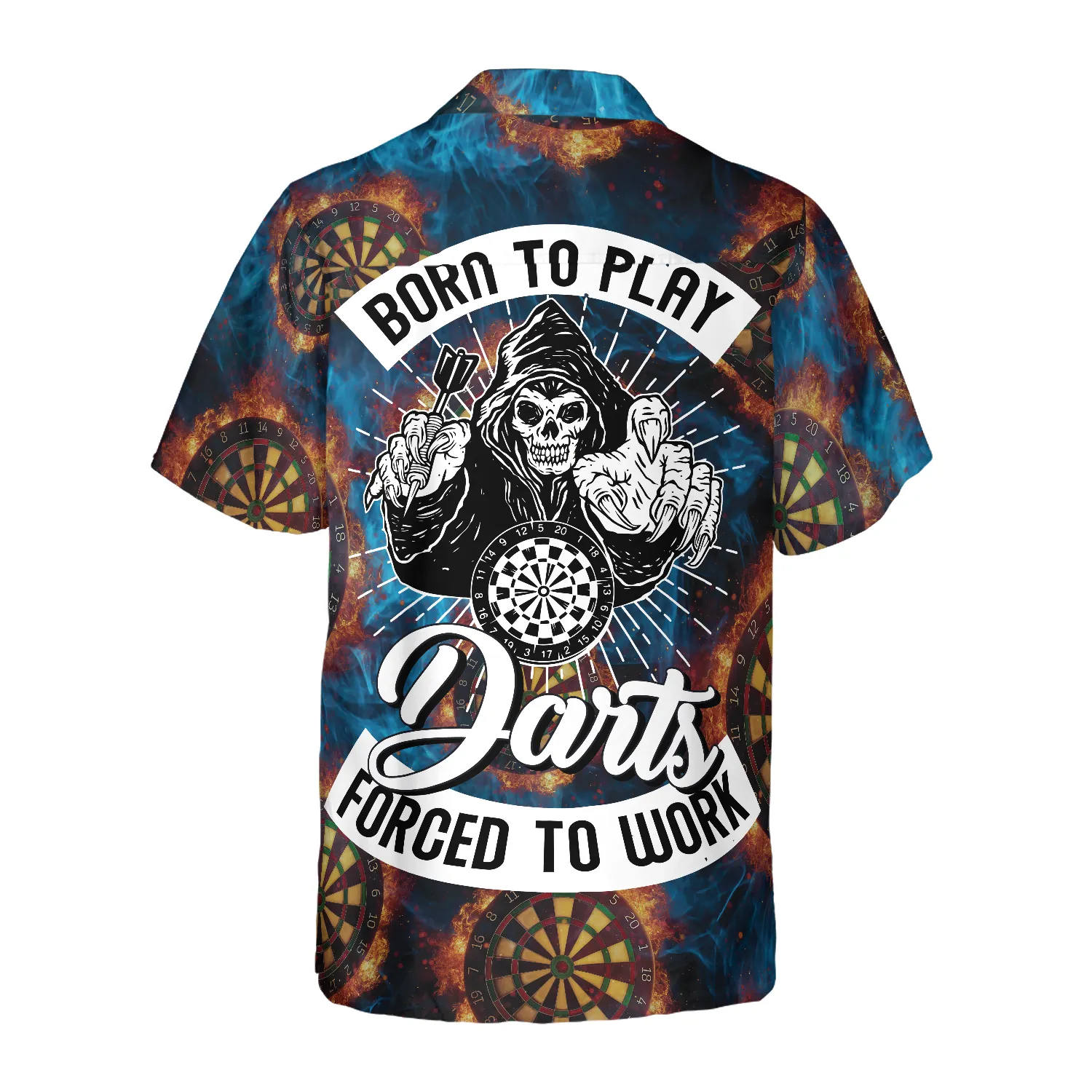 Born To Play Dart Forced To Work Hawaiian Shirt