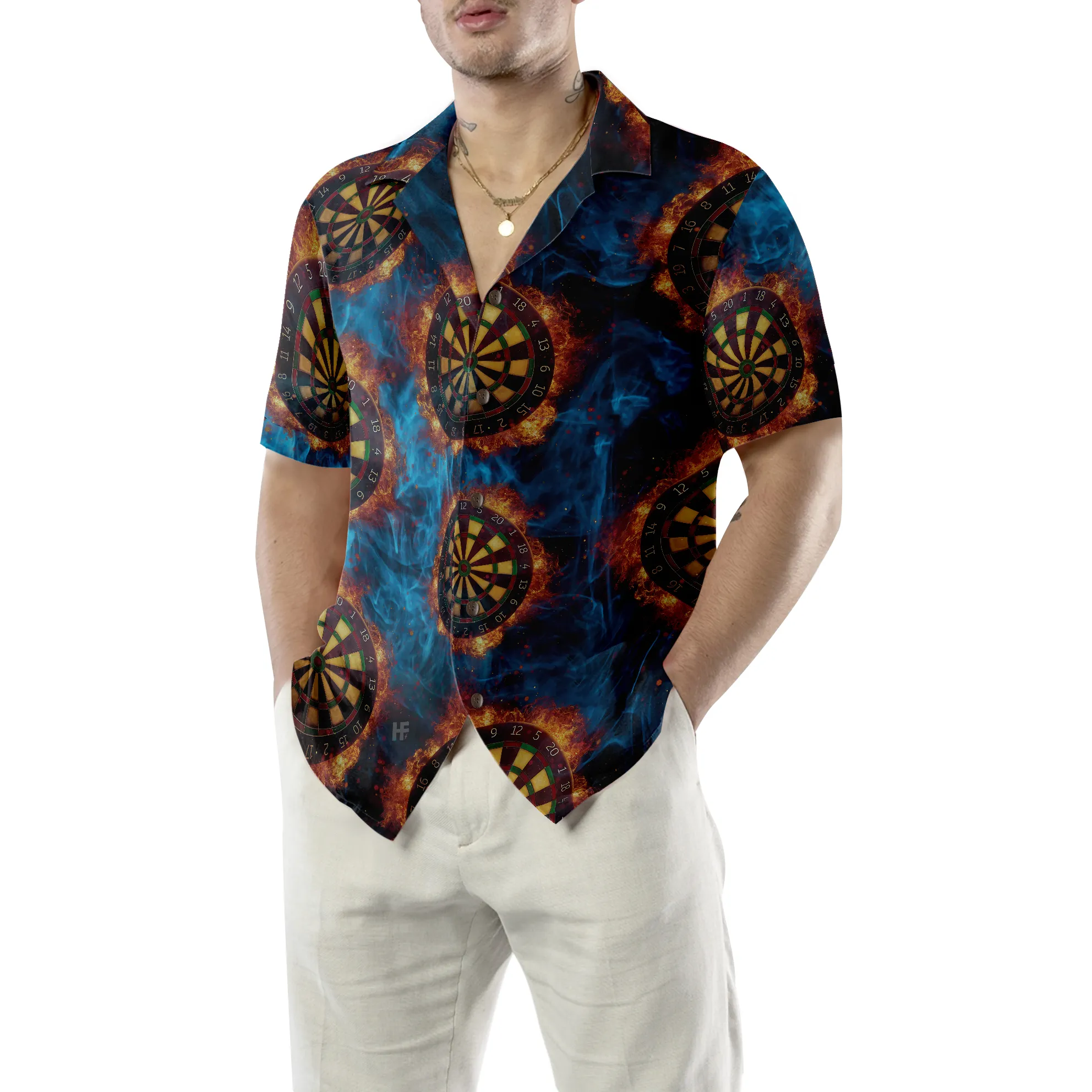 Born To Play Dart Forced To Work Hawaiian Shirt