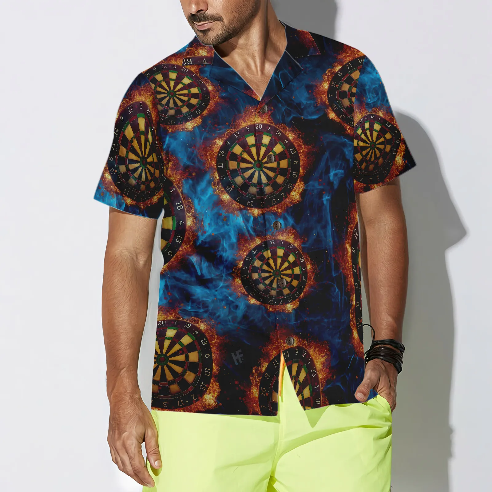 Born To Play Dart Forced To Work Hawaiian Shirt