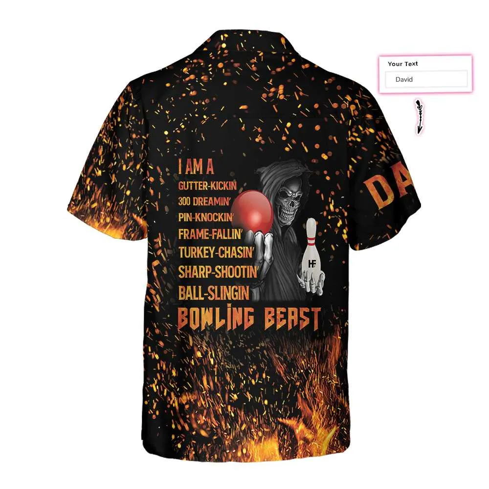 Bowling Beast Custom Hawaiian Shirt, Personalized Bowling Shirt For Men & Women