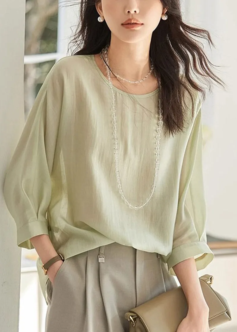 Brief Light Purple O-Neck Patchwork Shirts Fall WW059