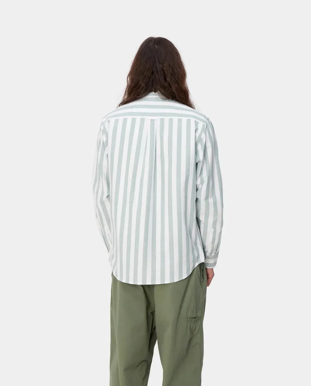 Carhartt WIP - LS Dillon Shirt - Chervil/White
