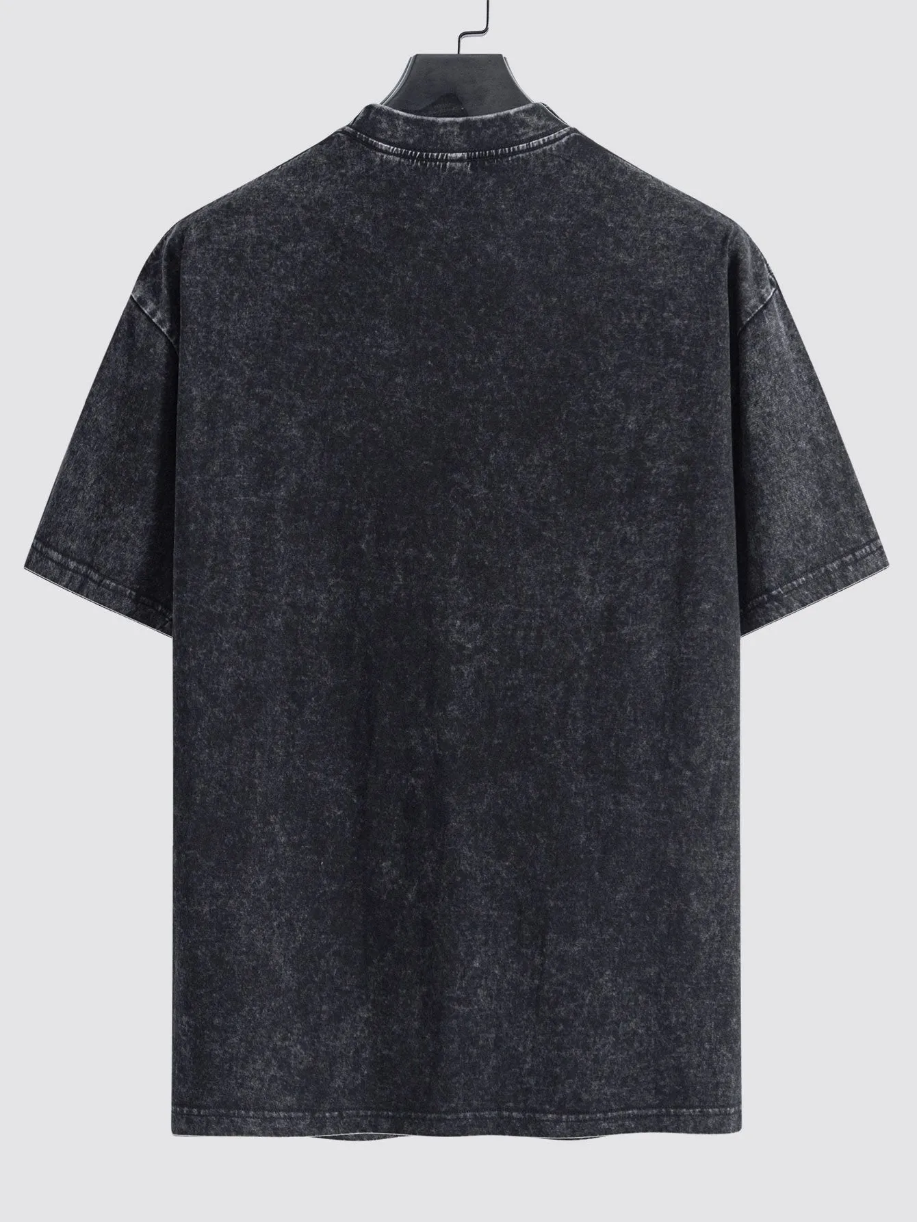 Chicago Basketball Print Washed Drop Shoulder Oversize T-Shirt