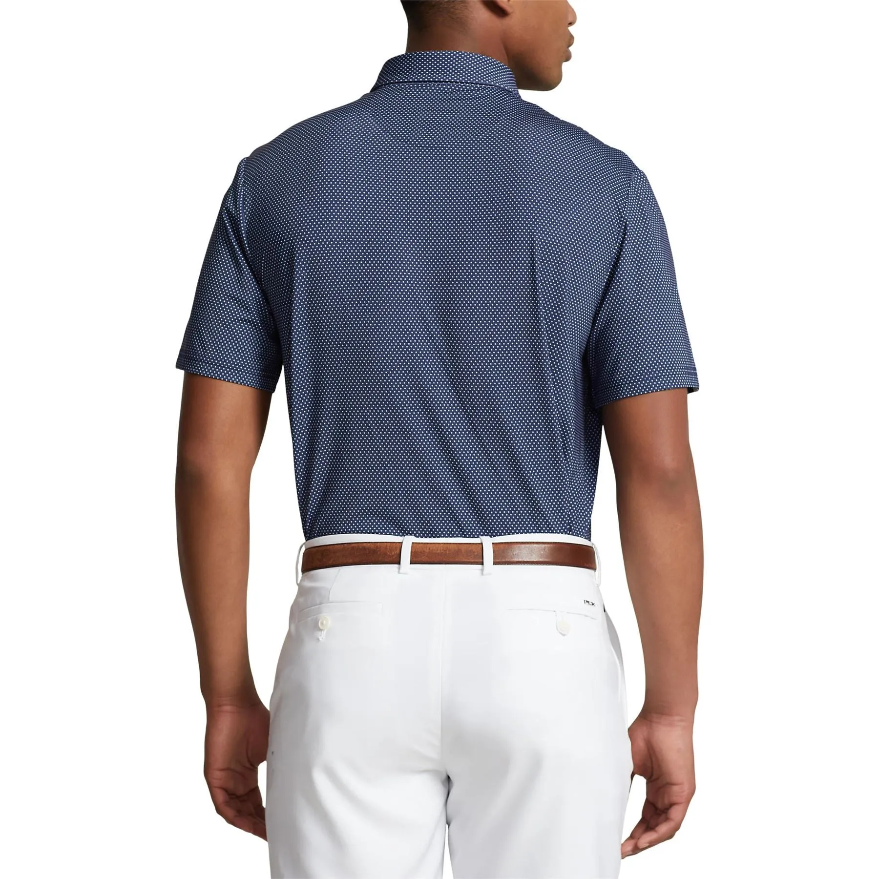 Classic Fit Performance Polo Shirt Refined Navy Pin Dot - SS24