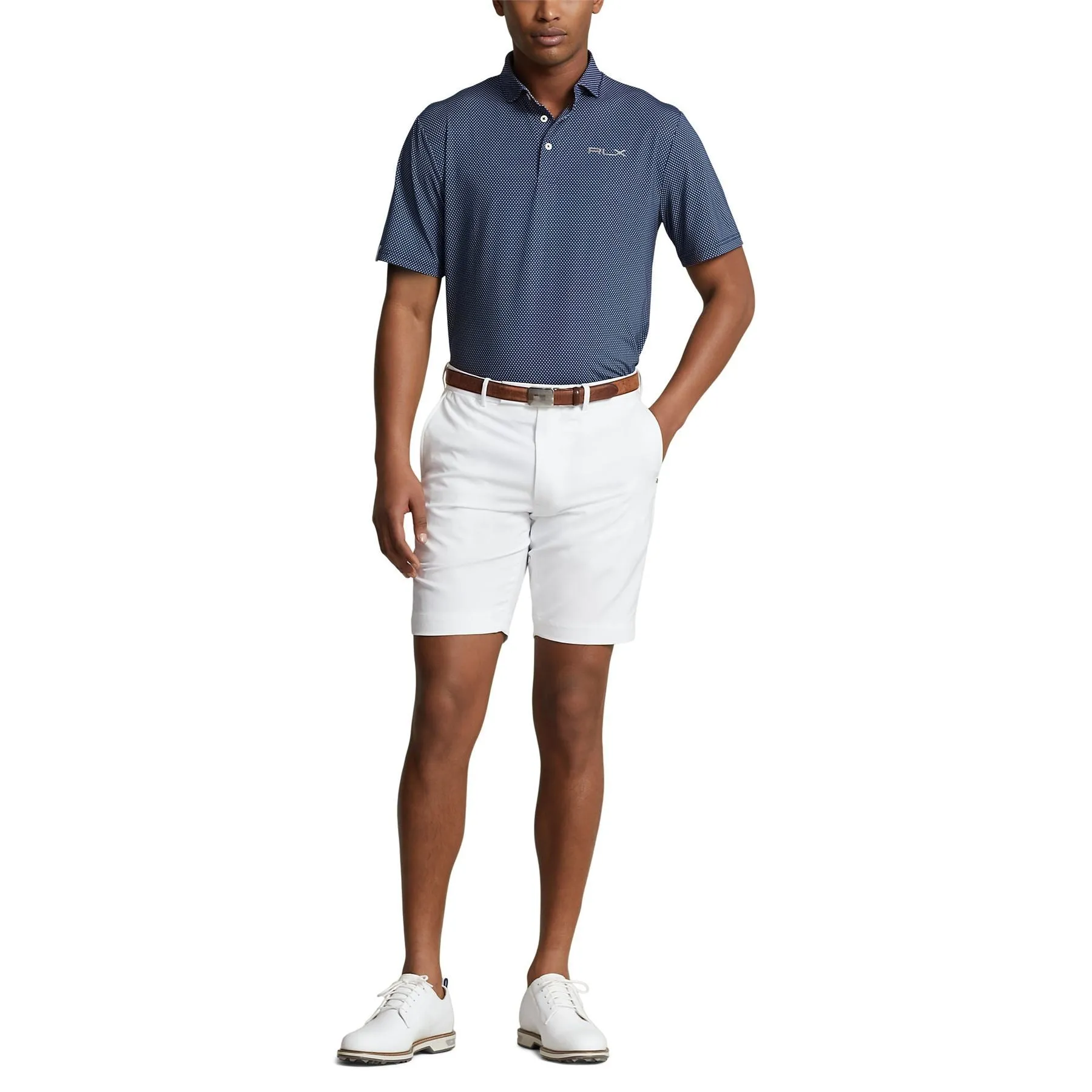 Classic Fit Performance Polo Shirt Refined Navy Pin Dot - SS24