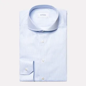 Contemporary Fit Bengal Stripe Shirt / Blue