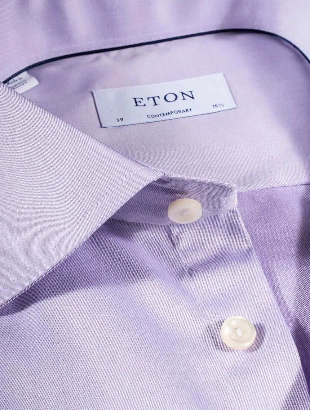 Contemporary Fit Single Cuff Shirt Purple