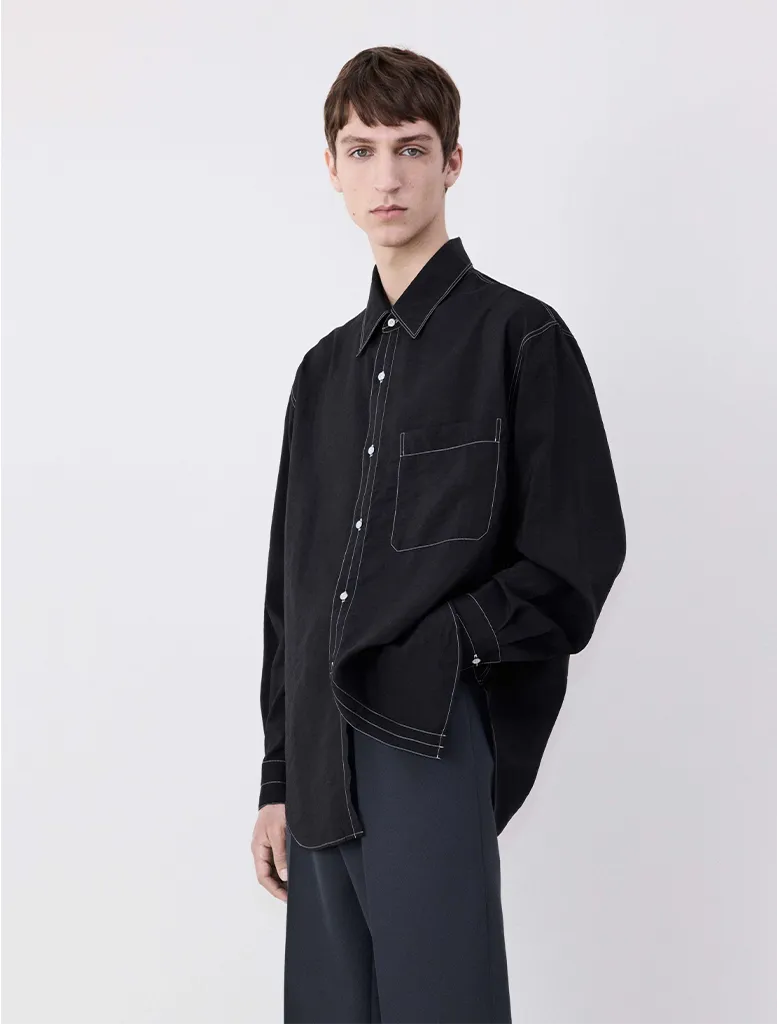 CONTRAST STITCH SHIRT