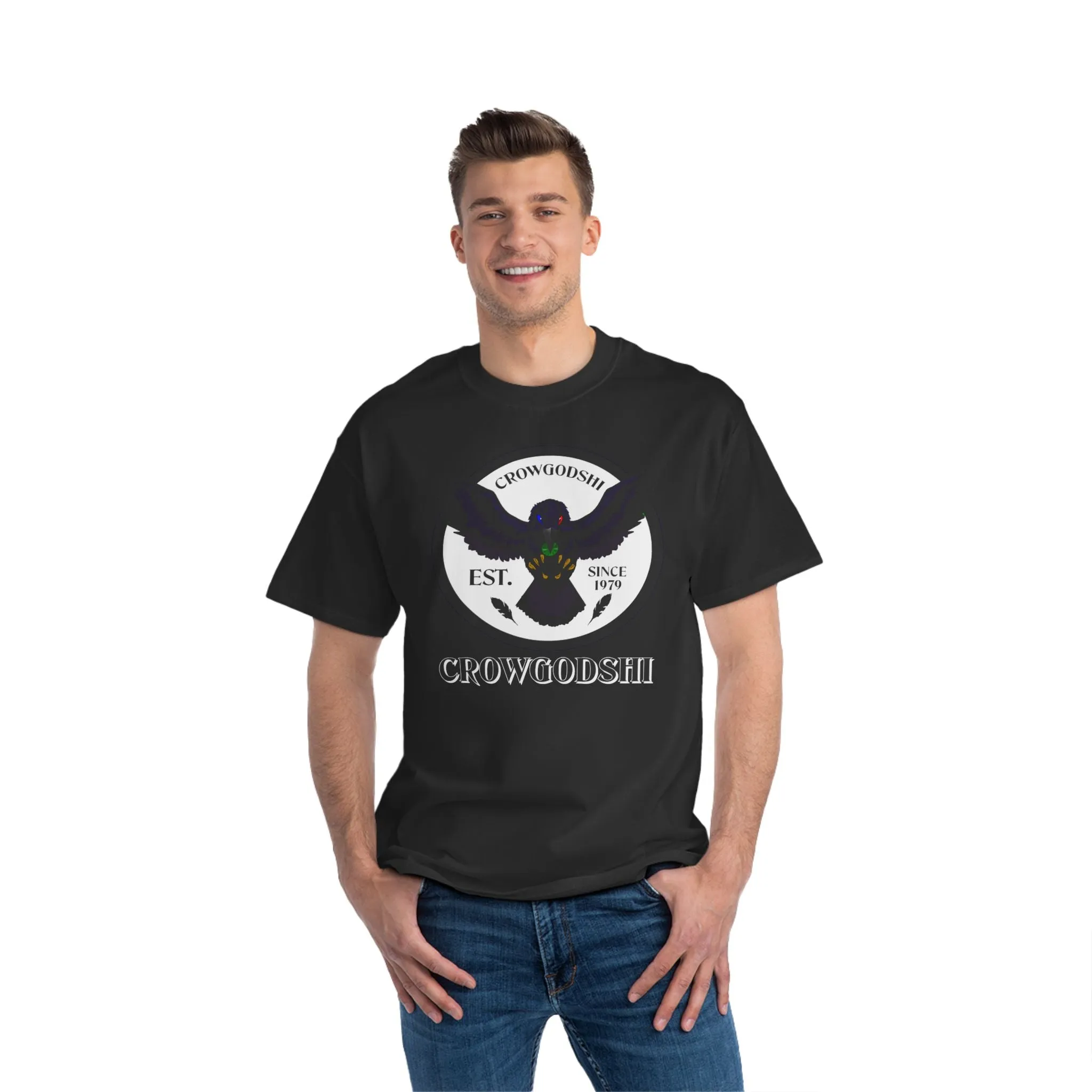 Crowgodshi First Generation Limited Edition Beefy-T®, WHITE LOGO
