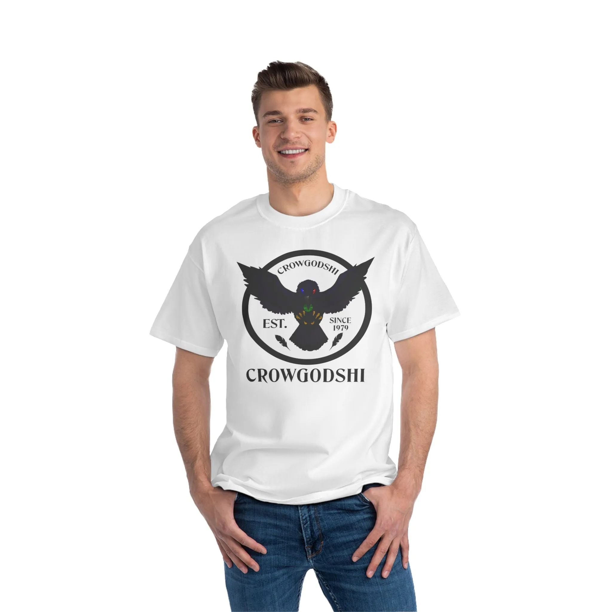 Crowgodshi First Generation Limited Edition Beefy-T®, WHITE LOGO