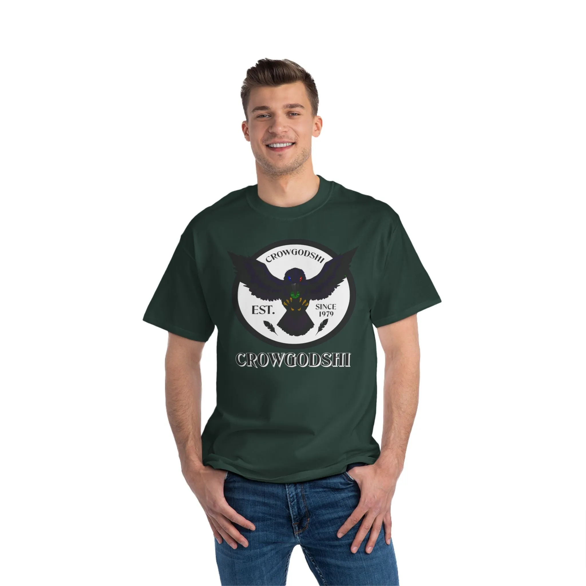 Crowgodshi First Generation Limited Edition Beefy-T®, WHITE LOGO