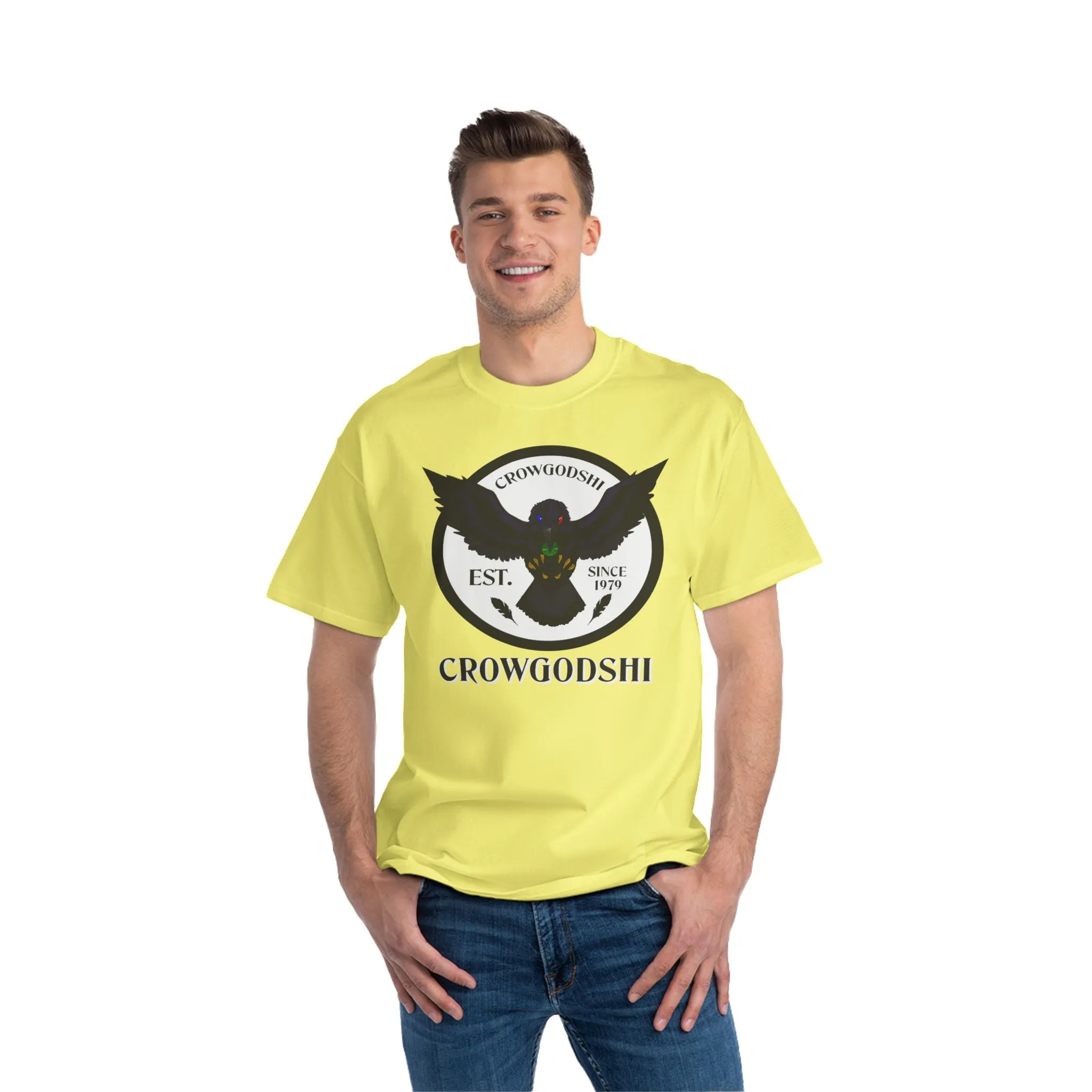 Crowgodshi First Generation Limited Edition Beefy-T®, WHITE LOGO