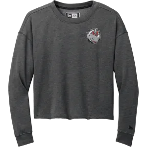 CT Whalers Tier 2 New Era Ladies Tri-Blend Fleece Crop Crew