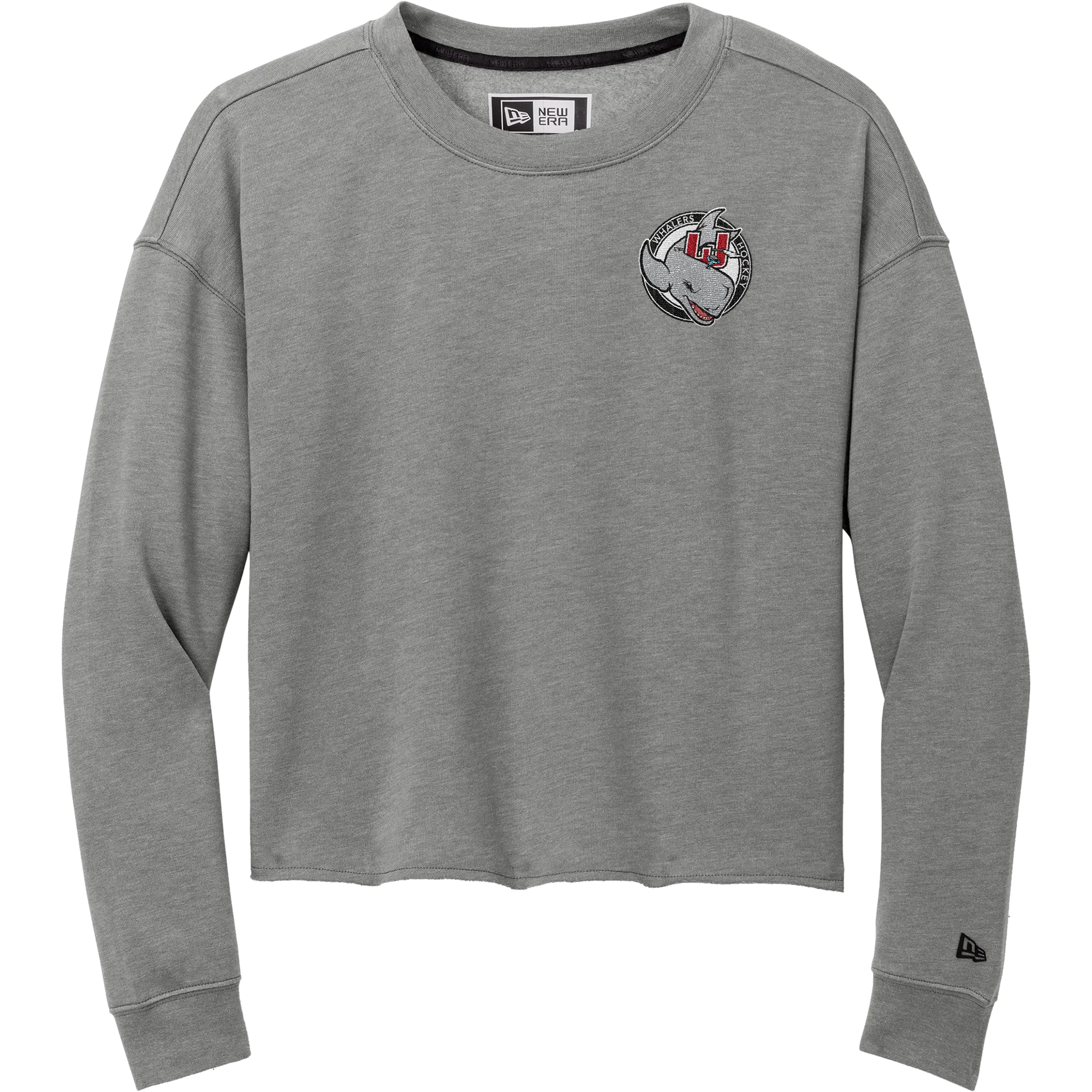 CT Whalers Tier 2 New Era Ladies Tri-Blend Fleece Crop Crew
