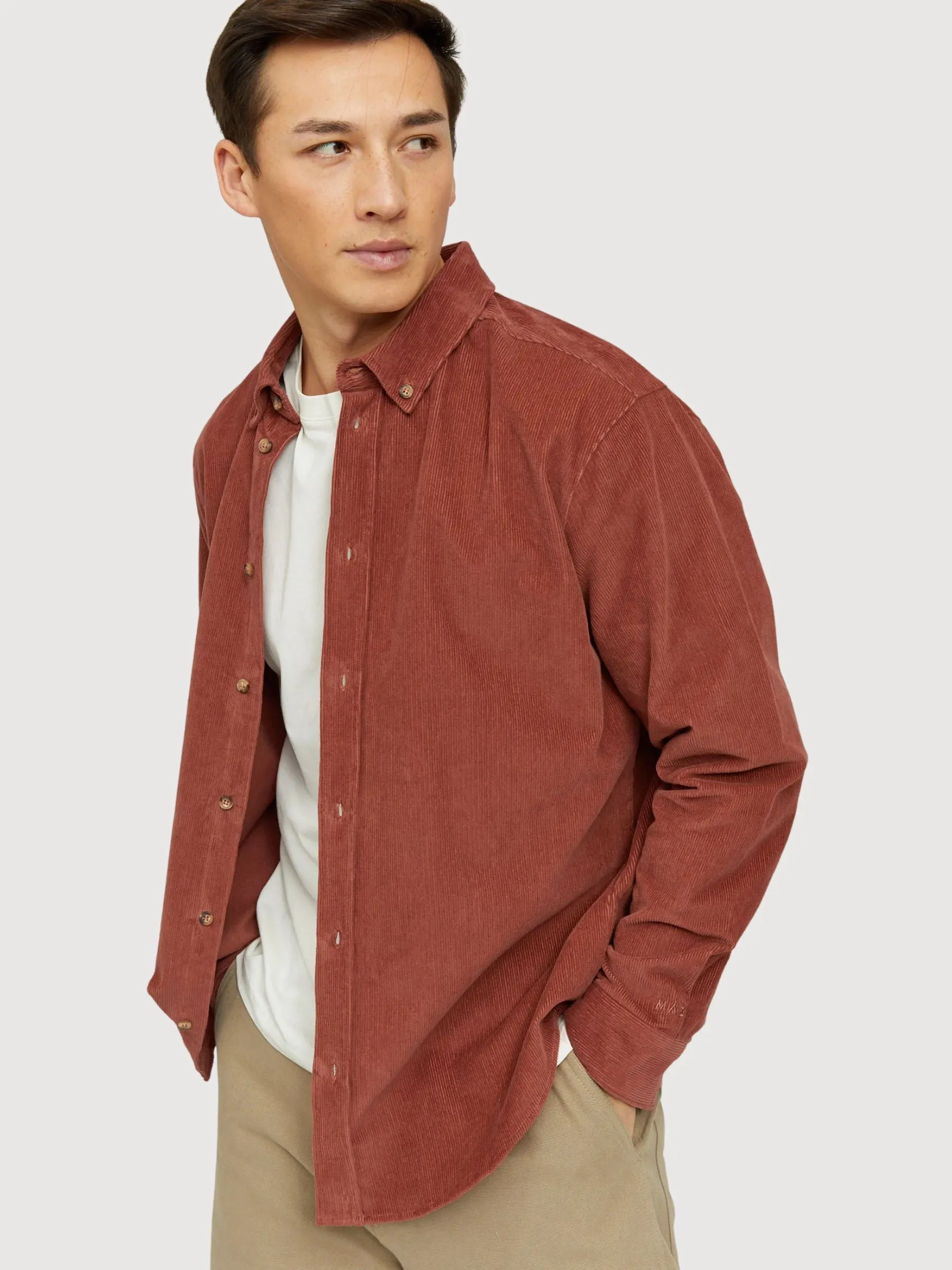 Elon Man Shirt Mahogany | Mazine