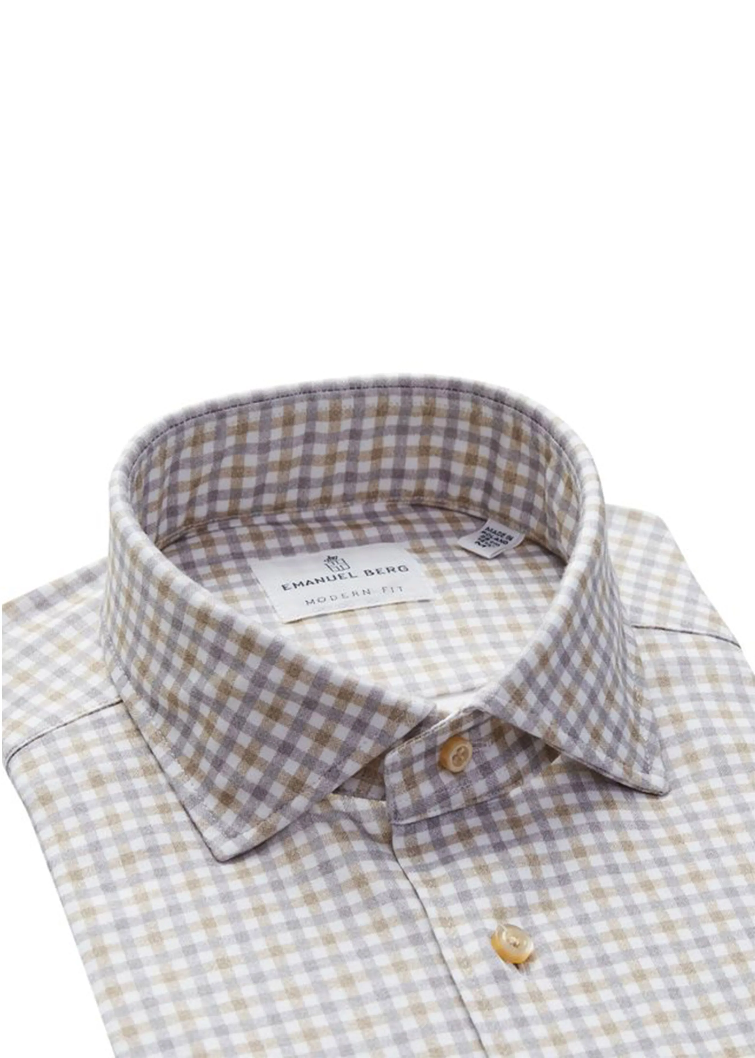Emanuel Berg Modern 4 Flex Stretch Knit Shirt | Light Beige