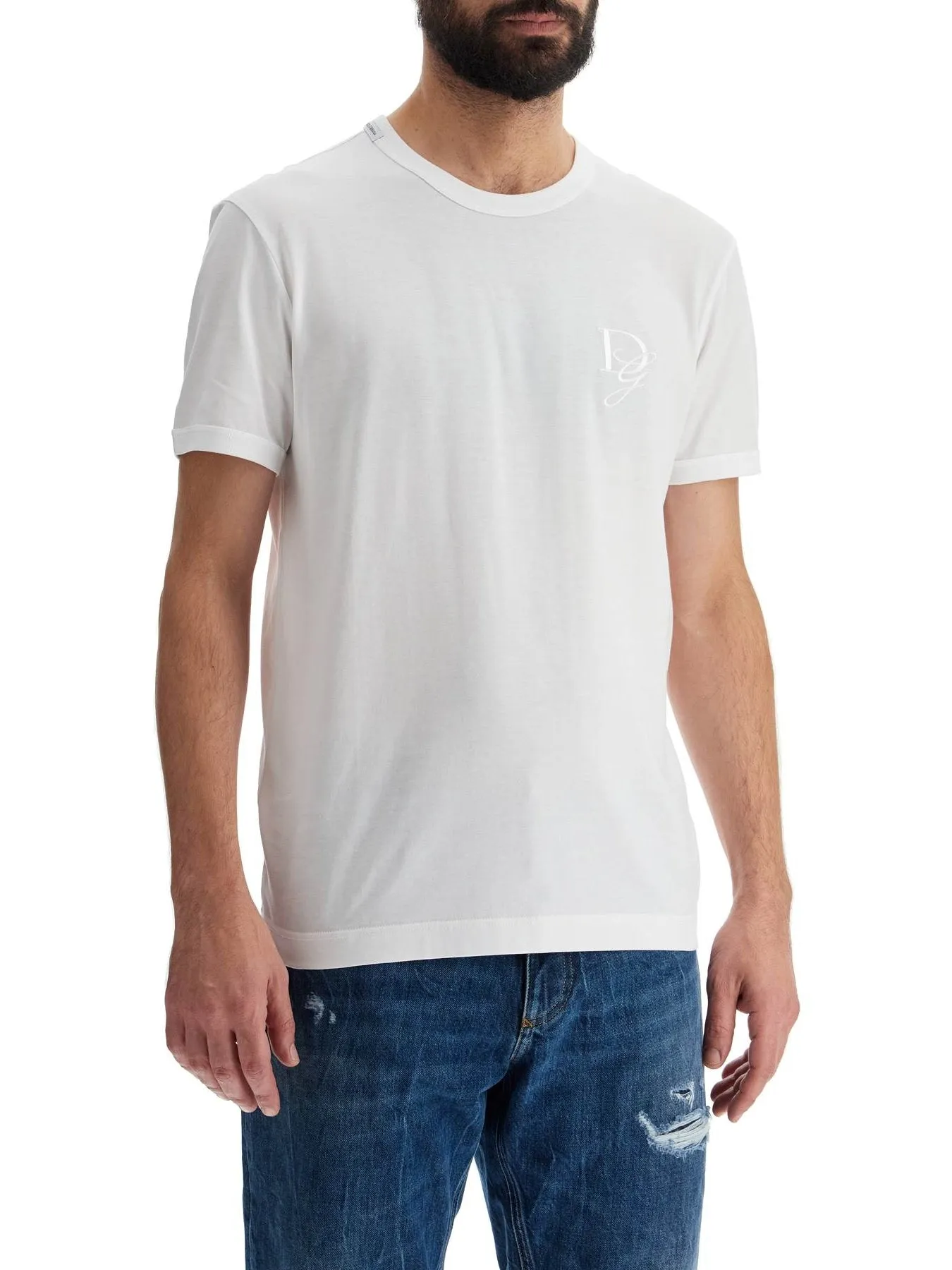 Embroidered Cotton T-Shirt