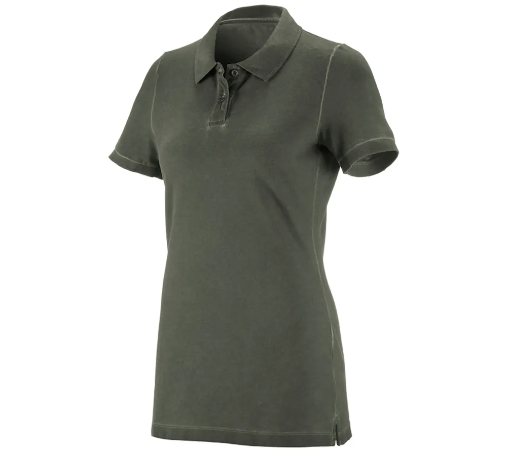 e.s. Polo shirt vintage cotton stretch, ladies'