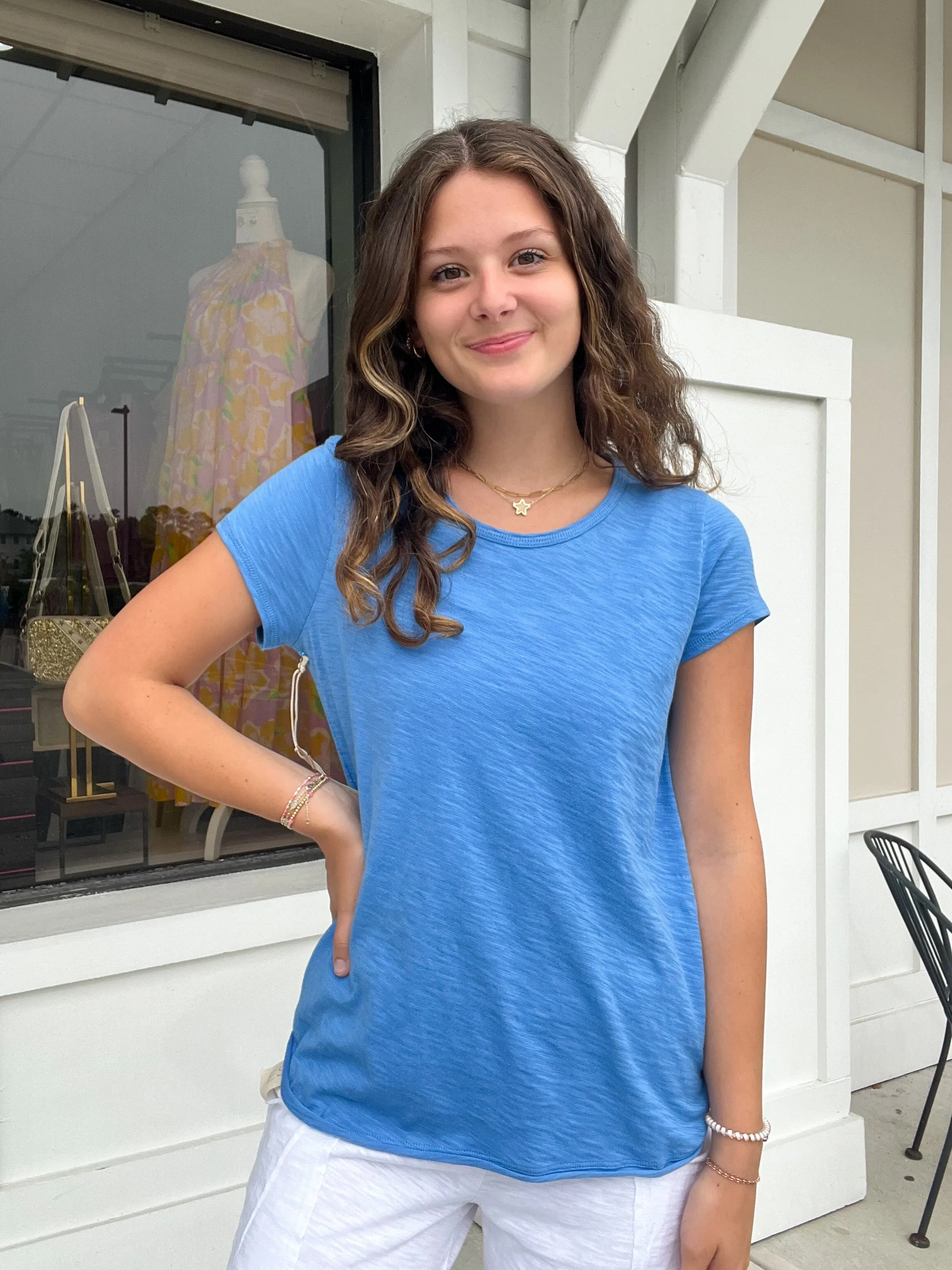 Escape by Habitat Cotton Slub Scoop Neck Tee